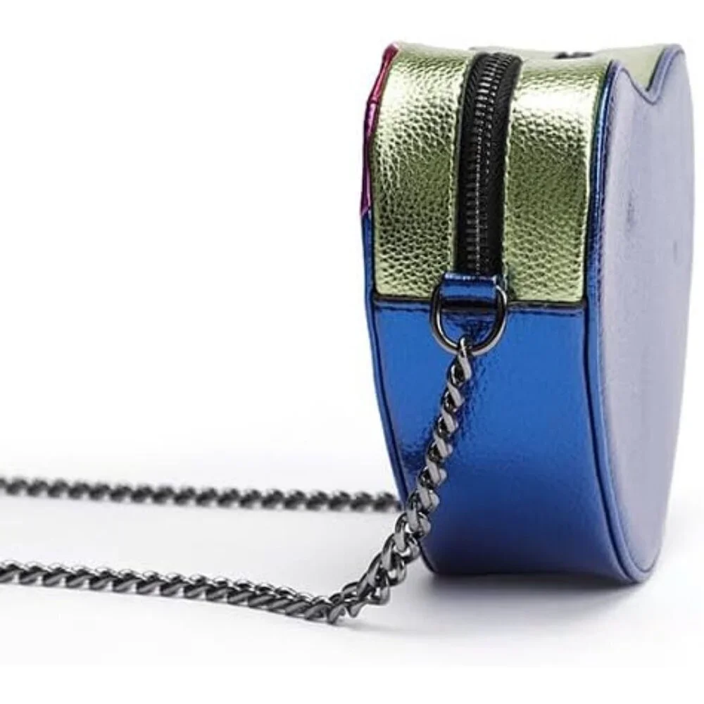 Women's Denim Heart-Shaped Mini Crossbody Phone Bag Small Travel Purse